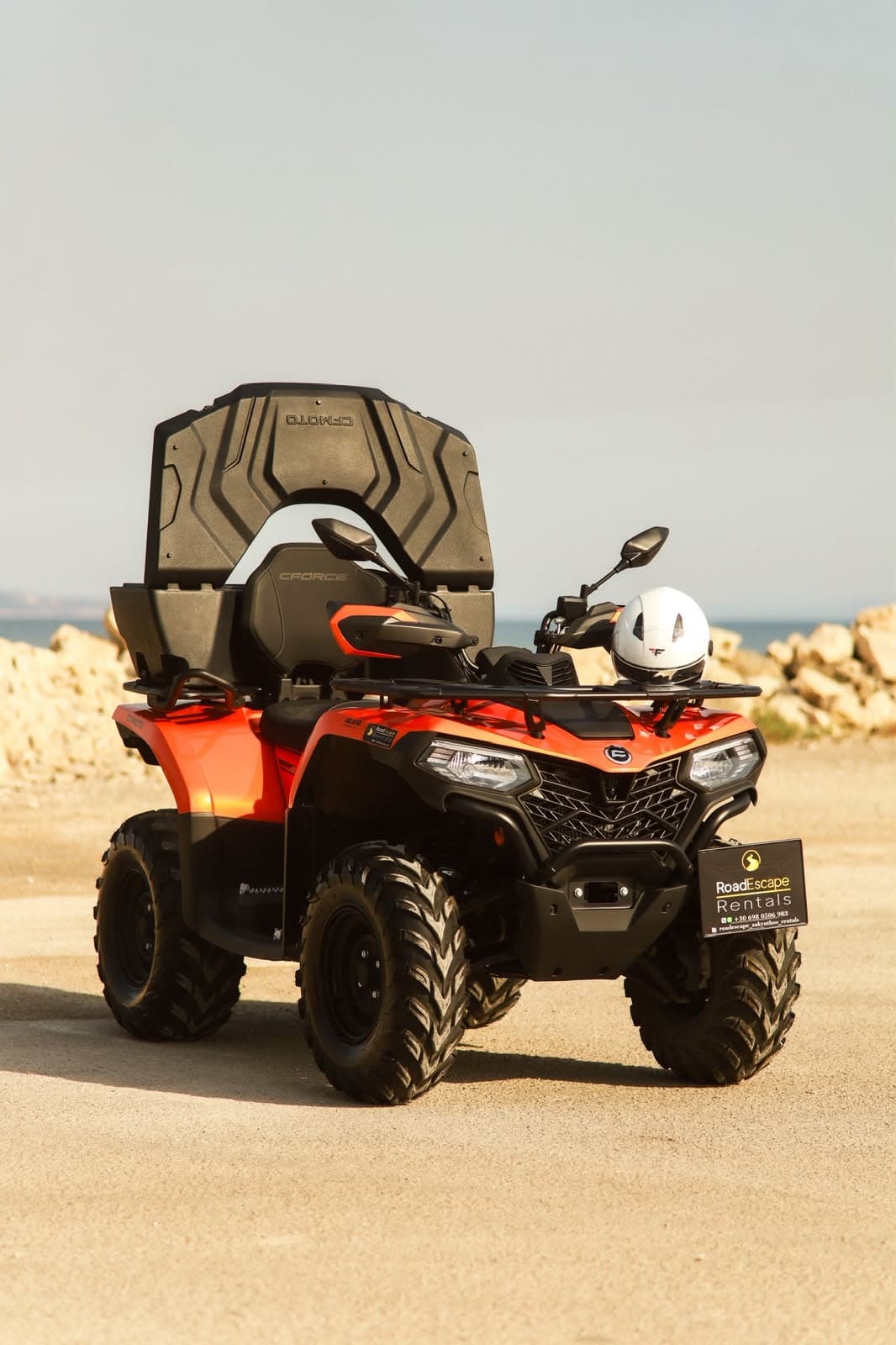 ATV quad bike ready for island routes in Zakynthos